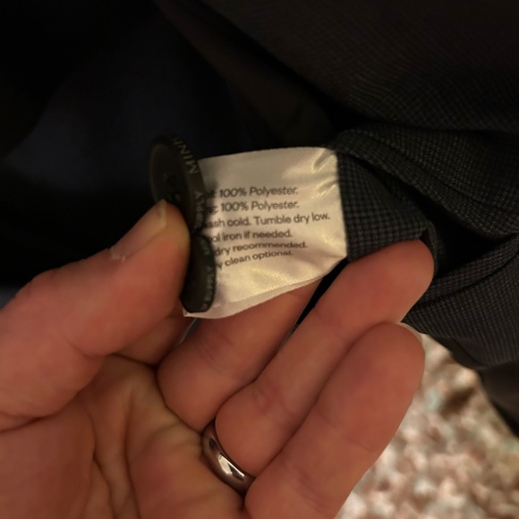 Ministry of Supply Suit Jacket SZ 42 Reg Elegant Navy Blue Check Pattern Stretch - Picture 8 of 13